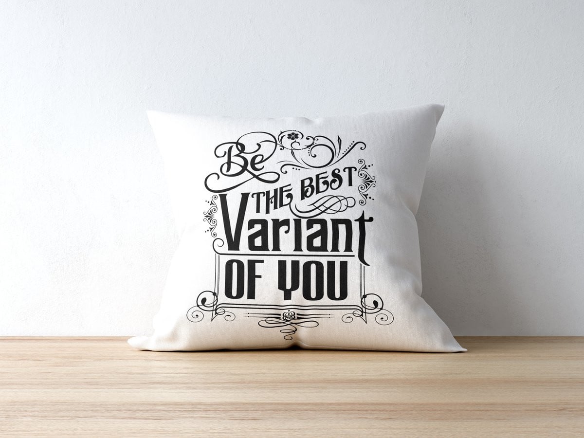 Sierkussen Be The Best Variant - Motiverende Woondecoratie voor Bank of Bed