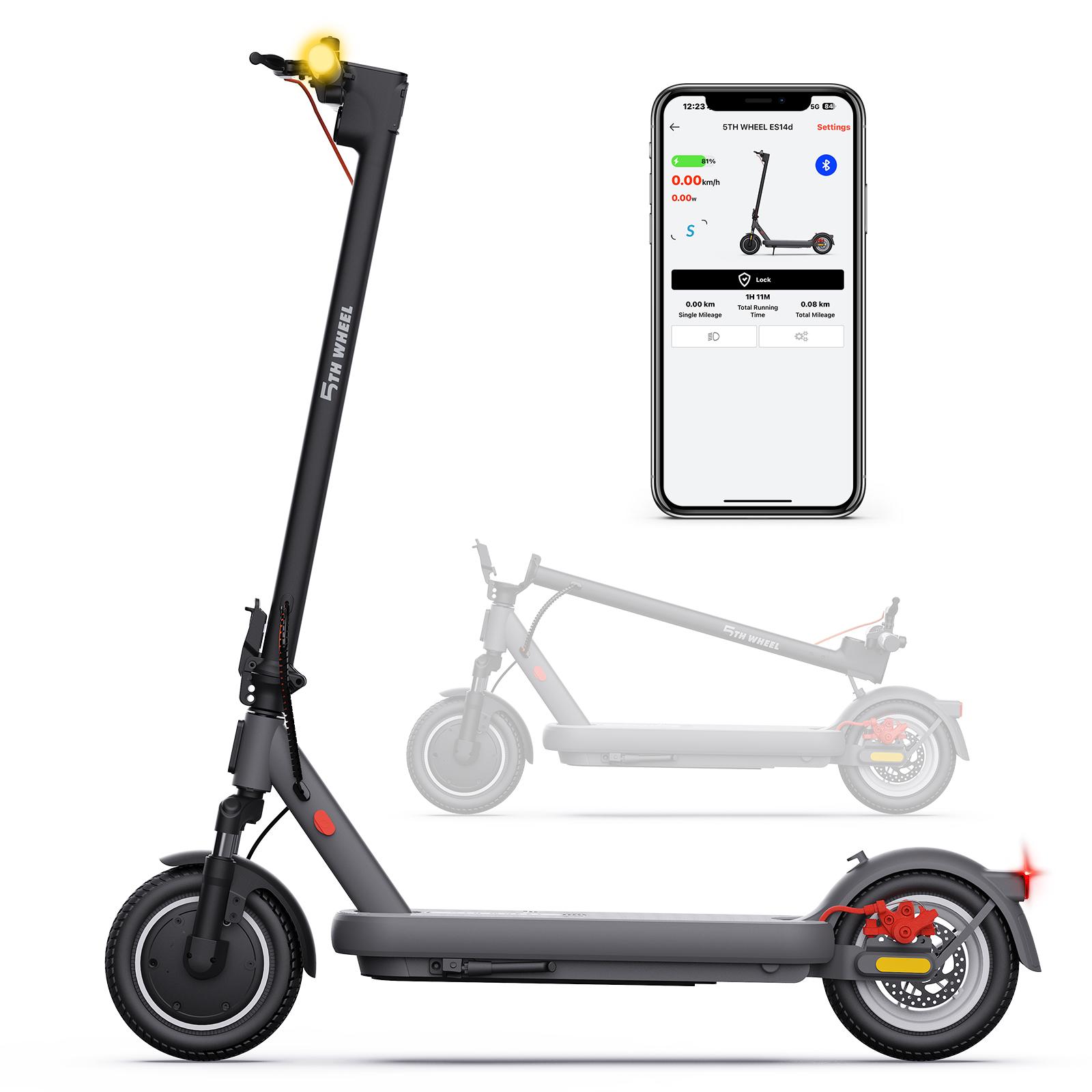 Elektroscooter Mit Straßenzulassung (ABE), 10 Zoll E Roller, Max.25km/h, Dual-Stoßdämpfer, 42V 7.5Ah, Blinker, APP, Klappbar, E Scooter Für Erwachsene