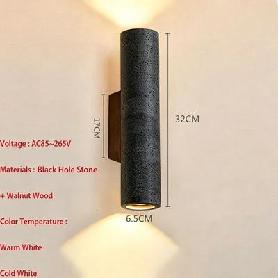 Uplift Picks Black Hole Stone LED Halo Wall Lamp 32 Cm cold White