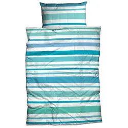 Collection Noblesse Satin-Bettwäsche Banda 135 x 200 cm Satin Blau Türkis