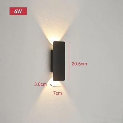 Inspire Curations AeroBeam 18W Waterproof LED Wall Light For Modern Indoor And Outdoor Spaces 20cm black Body 6w Indoor