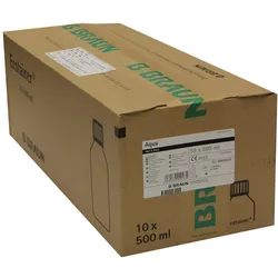 AQUA B.braun Spüllösung Kunststoff Flasche 10X500 ml