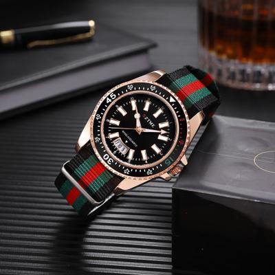 Friendly Fresh Finds Luxurious Nylon Strap Calendar Watch For Men & Women With Night Light Quartz Movement black