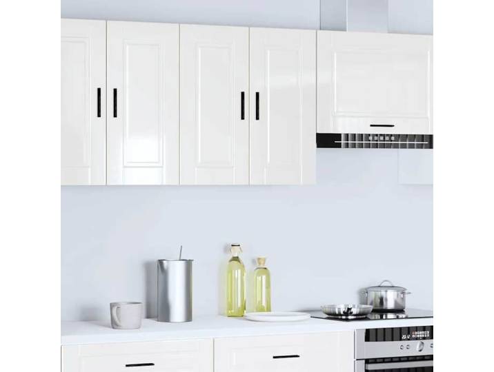 227066& Meuble de cuisine Armoire suspendue de cuisine Porto blanc brillant bois ingénierie