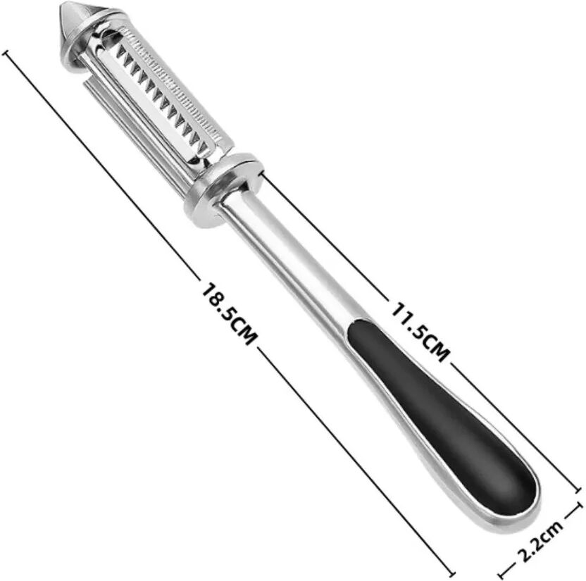 INF Multi-Funktions Edelstahl Schäler - Julienne & Schälen, Silber Finish