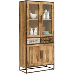 Vitrine Wake Up (BHT 90x190x40 cm) - braun - BHT 90x190x40 cm
