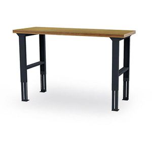 Simplaflex Arbeitstisch höhenverstellbar, 150 x 76-106 x 60cm, Holz, für Werkstatt