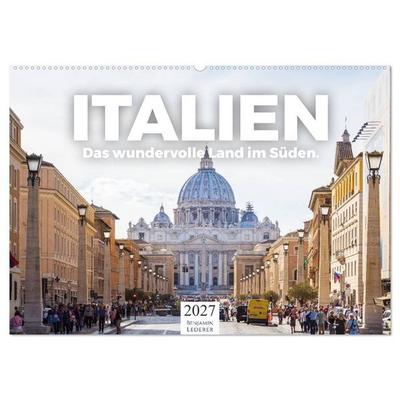 Italien - Das wundervolle Land im Süden. (Wandkalender 2027 DIN A2 quer), CALVENDO Monatskalender