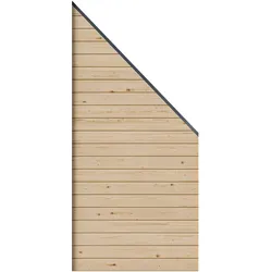 Karibu Sichtschutzzaun Zaunfüllung 90cm breit für Schrägelement SET naturbelassen
