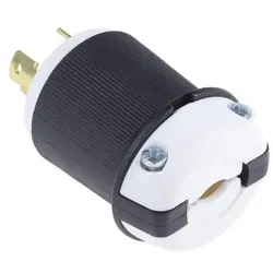 RS PRO Netzstecker Kabel, 2P+E, NEMA L6 - 30P, 250 V / 30A Schwarz, für USA, Elektronikkabel + Stecker, Schwarz