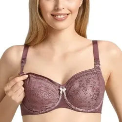 Anita BH Fleur Underwire Nursing Bra Berry/Lilac Polyamid J 65 Damen