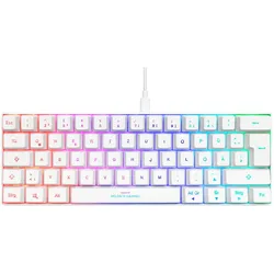 Deltaco Gaming GAM-075 (DE, Kabelgebunden), Tastatur, Weiss