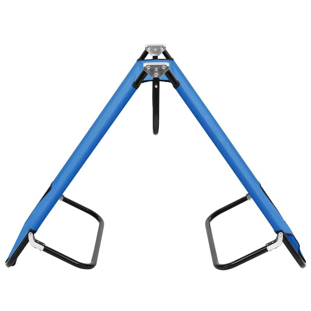 vidaXL Opklapbare ligstoel, blauw, staal