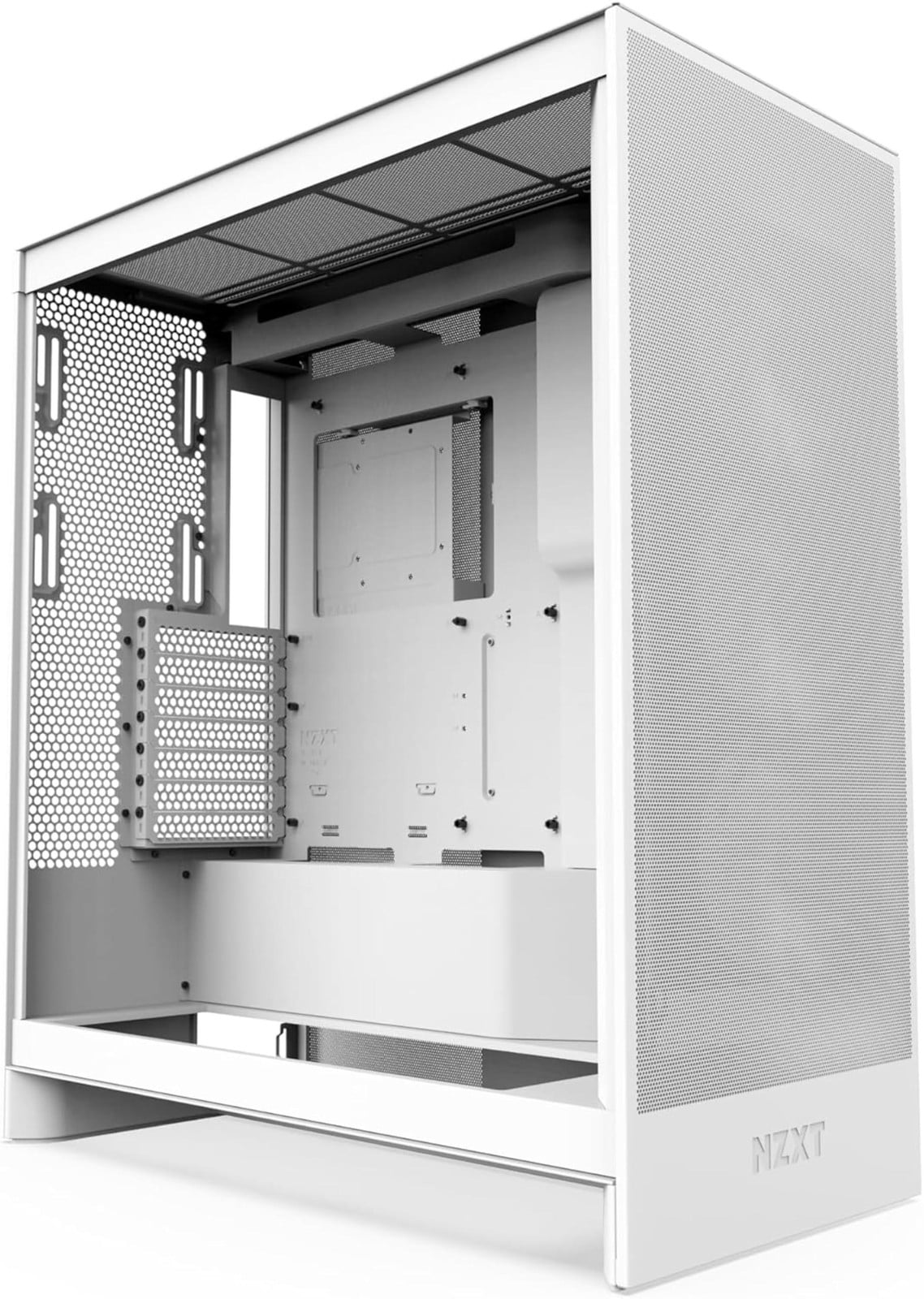 NZXT H7 Flow RGB Midi-tower Computerbehuizing Wit ATX E-ATX Micro ATX Mini-ITX SGCC Gehard glas Breedte: 18,5 cm