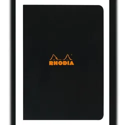 Rhodia 10x Notizheft Rhodia A4 48 Blatt liniert 80g - Schwarz 119169C