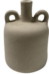 BIDK Home "Paper Mache Vase Eco Mix White H 9.8"" & Dia 6.9"" - White"