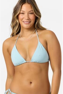 O'Neill s Saltwater Solids Venice Triangle Bikini Top in Stratosphere, Size Small, Elastane/Polyamide