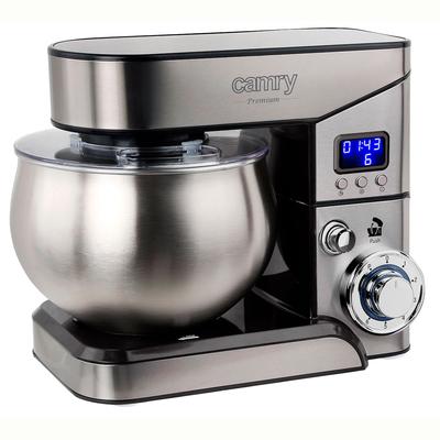Camry CR4223B Professionelle Teigknetmaschine, Orbitaler Küchenroboter, 5L, 6 Geschwindigkeiten, Edelstahl, 2000W.
