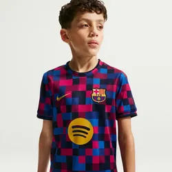 NIKE FC Barcelona Dri-FIT Heim-Aufwärmshirt Kinder 621 - noble red/noble red/mineral yellow S (128-137 cm)