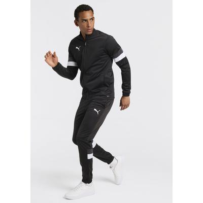 Trainingsanzug PUMA "TEAMRISE TRACKSUIT", Herren, Gr. M, puma schwarz, puma schwarz, Trikot, Obermaterial: 100% Polyester, unifarben, regular fit, Sportanzüge Trainingsanzug, zweiteiliges Set, Regular Fit, ohne Kapuze