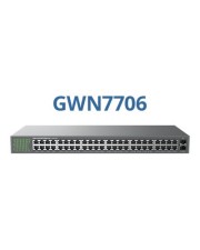 Grandstream Networks Grandstream Switch nicht verwaltet 48 x 10/100/1000 + 2 x Gigabit SFP Desktop an Rack montierbar (GWN7706)