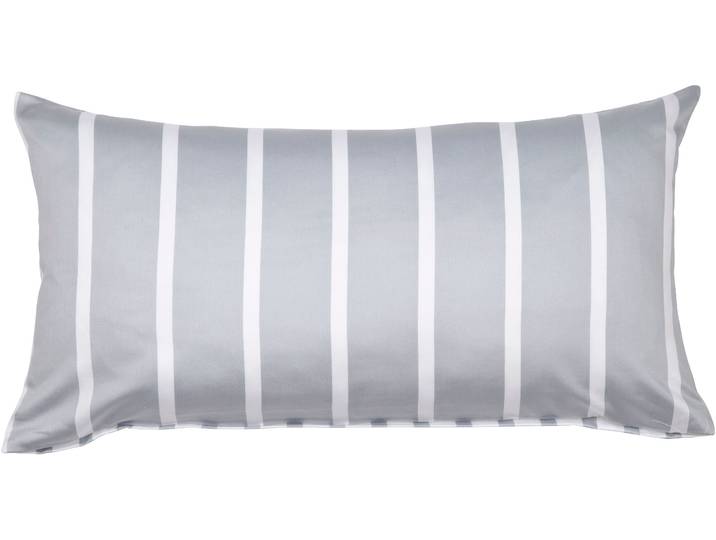 Kissenbezug JANINE modernclassic 39028-28 , grau (platin), B:40cm L:80cm, Mako-Satin, Obermaterial: 100% Baumwolle, Kissenbezüge, Kissenbezug, mit Reissverschluss