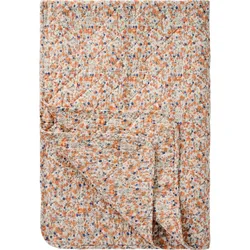 IB Laursen Quilt mit verschiedenen Blumen-Mustern, 180 x 130 cm, orange