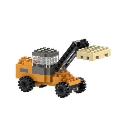 BRIXIES 250005 - JCB Radlader, 3D Konstruktionsbausatz aus Ministeinen, 88 Teile