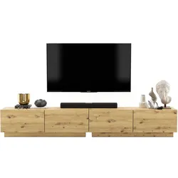 TV-LOWBOARD 2er-Set Enjoy Artisan Eiche 240 cm mit Sockel