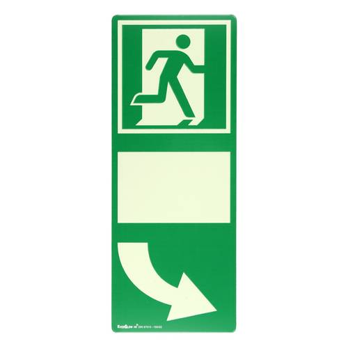 SafetyMarking Fluchtwegschild Aluminium Hinterlegung Türgriff für Türklinke nach rechts 15.7540 (B x H) 100mm x 255mm 1St.