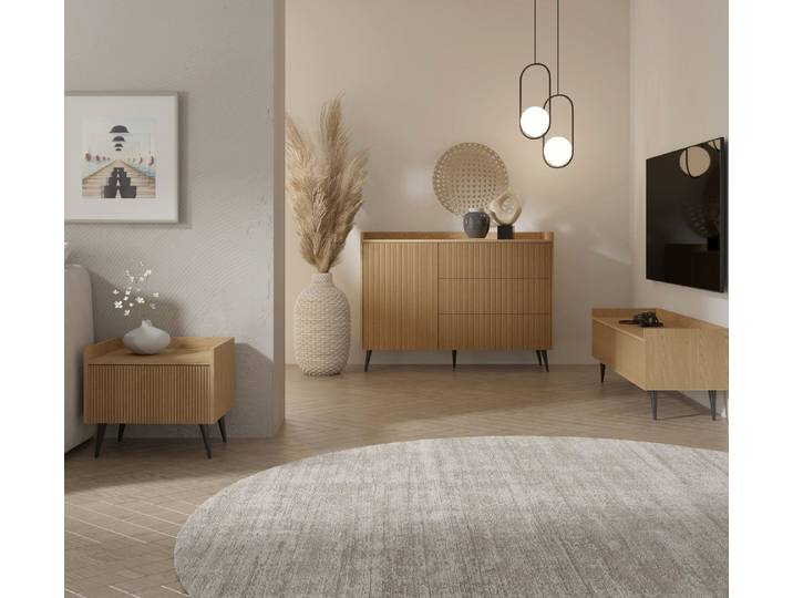 ROYAL24_MARKT Schlafzimmer-Set Ademo Schlafzimmer-Set 2-teilig mit Kommode und Nachttisch, (Set, 2-tlg)