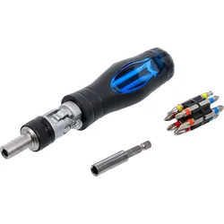 BGS Gelenk-Schraubendreher-Bit-Satz | mit Ratschen-Drehgriff, umschaltbar | 14-t...