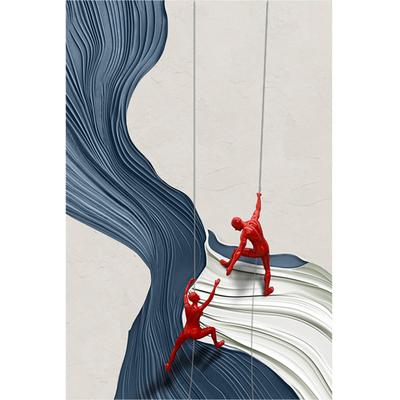 Leinwandbild GILDE "Bild rechteckig Scramble mehrfarbig H. 120 cm", bunt (farbe bild(er): mehrfarbig), B:80cm H:120cm T:15cm, Leinwand, Bilder, Leinwandbild