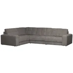 Ecksofa Date Cordbezug, klassisch und weich, links, Terrazzo dunkelgrau, großzügig gepolstert