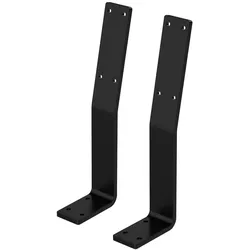 ML-Design Rückenlehnenhalterung 2er Set Schwarz | Stahl 345x90x50 mm, Halterung für Bänke & Sitzmöbel