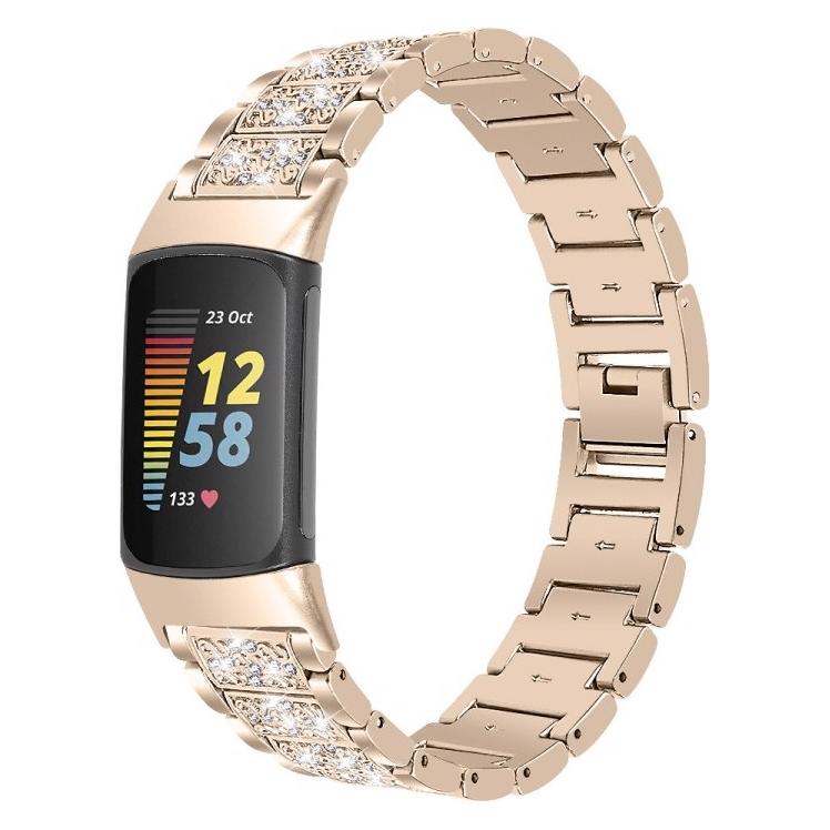 Cover-Discount Fitbit Charge 5 - Edelstahl mit Strass Armband silber (Edelstahl) (EDA002207001E)