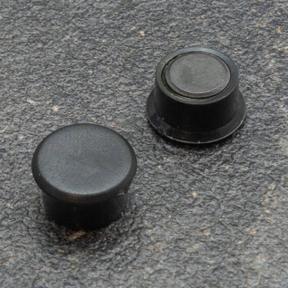 SPRINTIS 10 Unités - Aimant de bureau, rond 13 mm   noir, plastique, ferrite