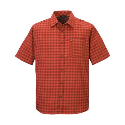Funktionshemd KILLTEC "KOS 44 MN WVN SHRT", Herren, Gr. M, Normalgrößen, rot (ocker), Obermaterial: 100% Polyester, Hemden, Atmungsaktiv, schnelltrocknend, wasserabweisend