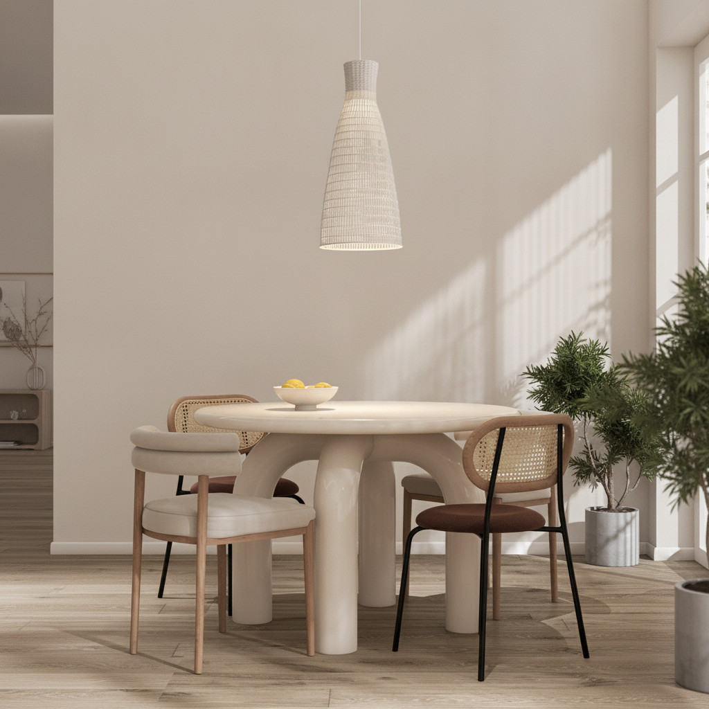 Lyora Niro Witte Rattan Hanglamp Ø 35cm