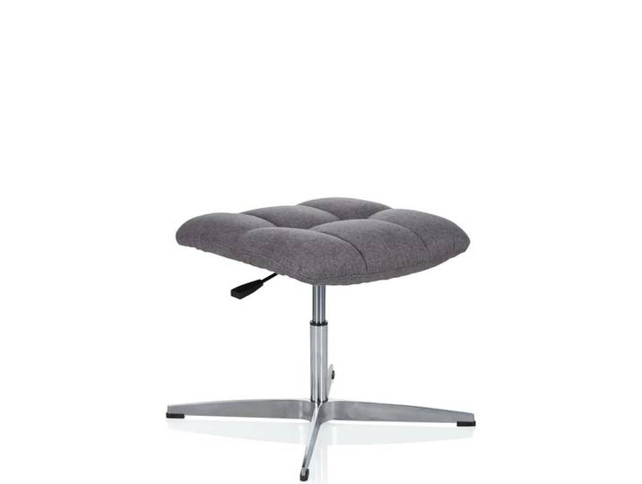 SARANTO Stoff - Polsterhocker Grau
