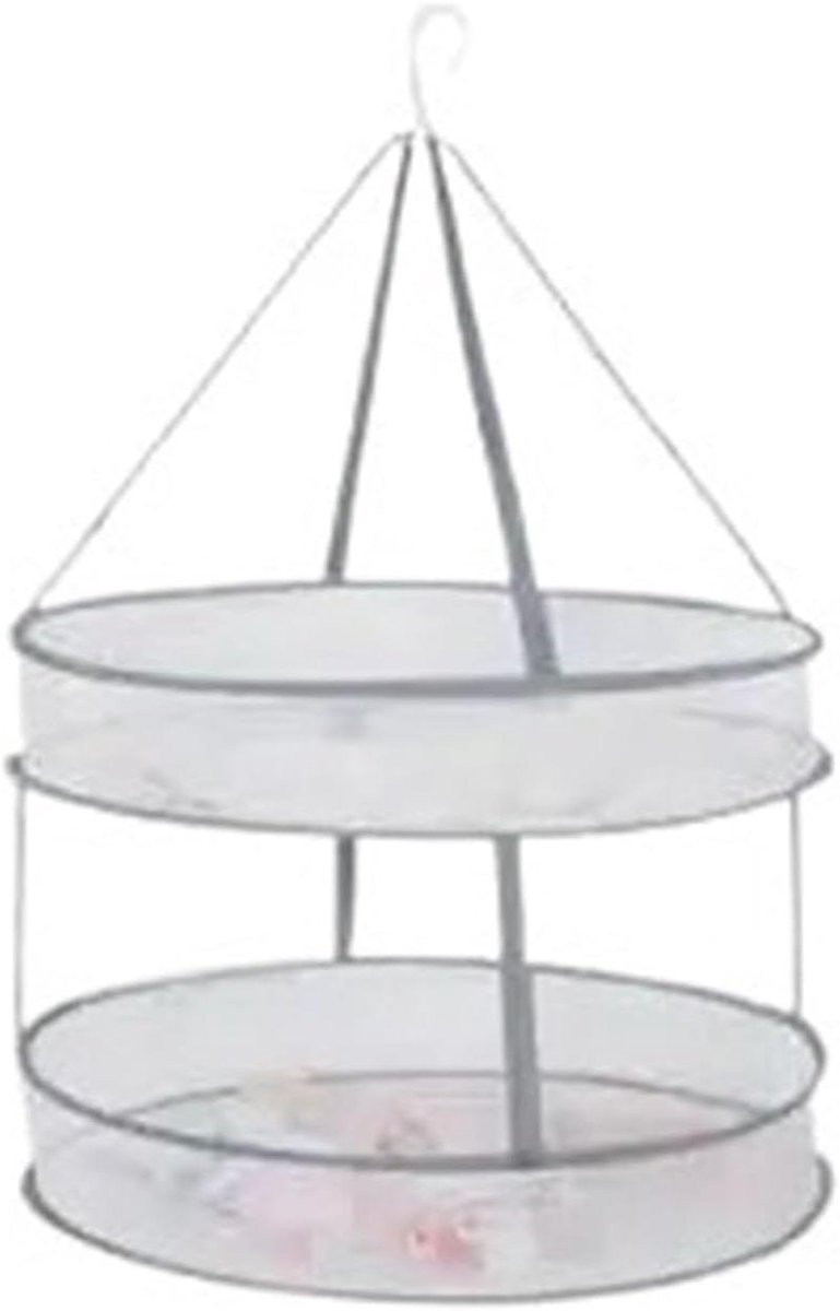 Grijs opvouwbaar droogrek kleding en wasmand - 52 x 10 x 80 cm
