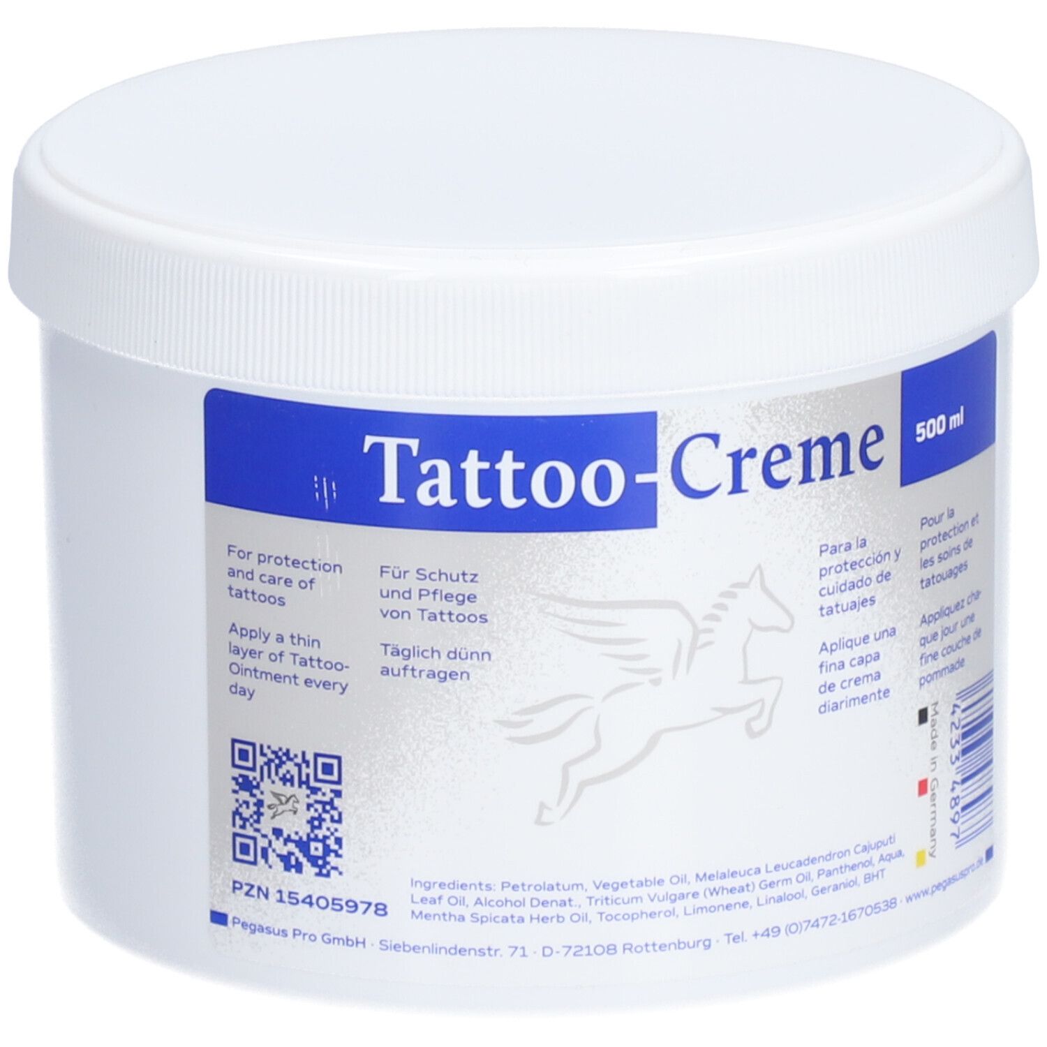Tattoo Creme Pegasus Pro 500 ml
