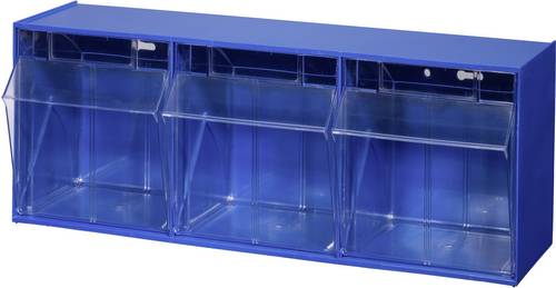 Allit 464410 Klappkasten-Magazin VarioPlus ProFlip 3 (B x H x T) 600 x 240 x 200mm Blau, Transparent 1St.