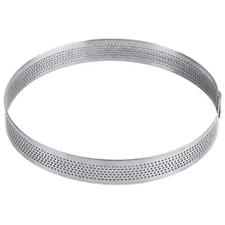 Contacto Tortenring, perforiert 15 cm, tortenbodenring, rund, perforiert aus edelstahl, fein perforiert zum besseren belüften der backware