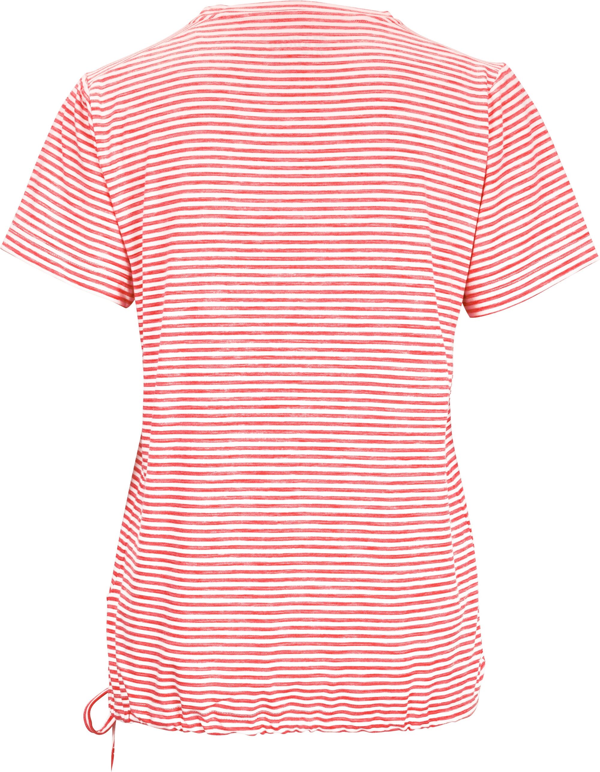 T-Shirt KILLTEC "WMN TSHRT F", Damen, Gr. 46, orange (sunset cooper), Obermaterial: 94% Polyester, 6% Elasthan, Rundhals, Shirts T-Shirt, Gestreiftes, schnelltrocknendes Funktionsshirt mit verstellbarem Saum sunset cooper 46