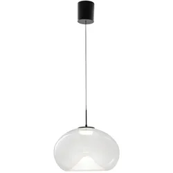 Brena - Transparente Einzelpendelleuchte von Fabas Luce - Dimmbare 14-W-LED - Deckenleuchte - Durchmesser 33 cm