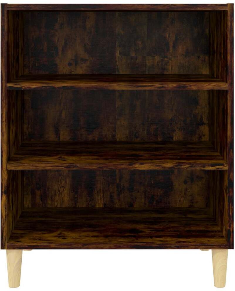 vidaXL Aparador 57x35x70 cm aglomerado cor carvalho fumado Marrón