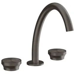 Gessi Origini 3-Loch Waschtischarmatur, mittlere Version, ohne Ablaufgarnitur, Ausladung 186mm, 66014707, Farbe: Metall Schwarz gebürstet PVD