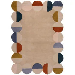 TEPPICH aus Wolle HALLEIN in Rost, geometrisch, 200 x 290 cm