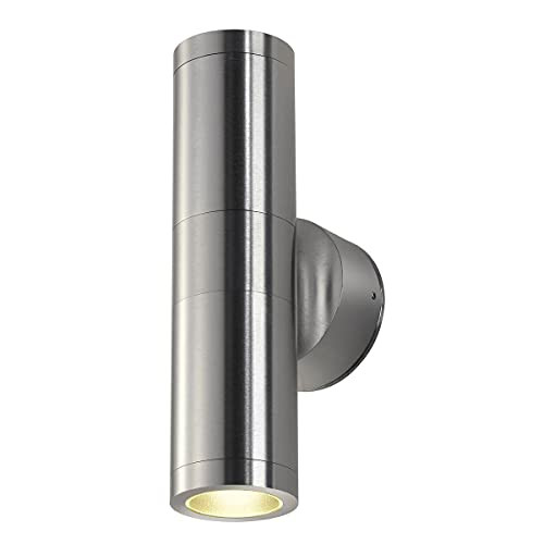 SLV Astina Out ESL wandlamp grijs aluminium met up en down effect, IP44, GU10